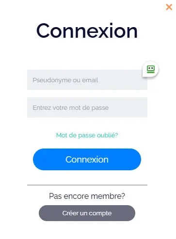 Connexion des membres du Tortuga Casino