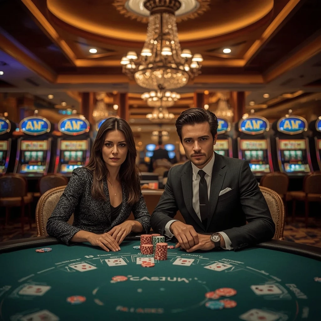 Deux joueurs de poker dans un CASINO TORTUGA